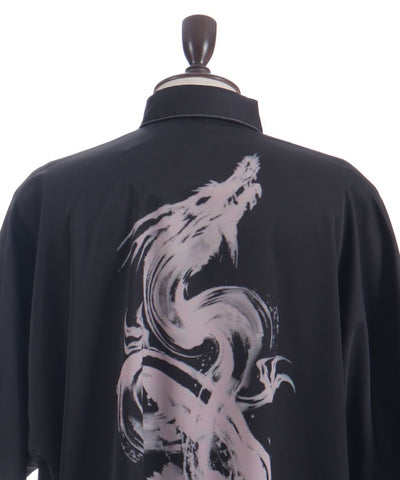 Rising Dragon Print Short Sleeve Shirt