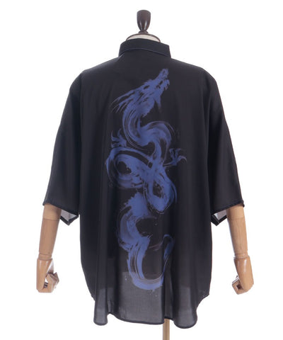 Rising Dragon Print Short Sleeve Shirt