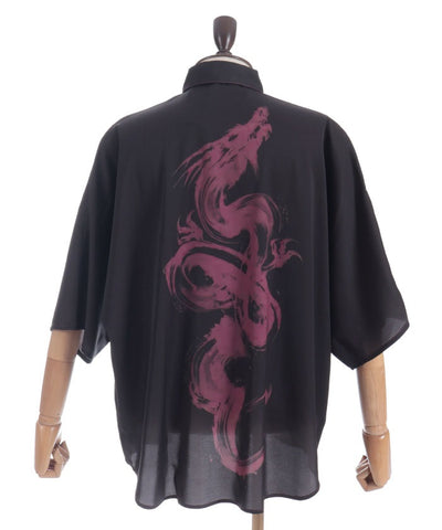 Rising Dragon Print Short Sleeve Shirt
