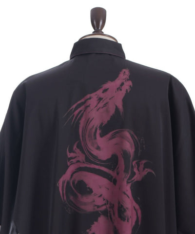 Rising Dragon Print Short Sleeve Shirt