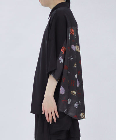 Japanese Mask Print Color Scheme Shirt