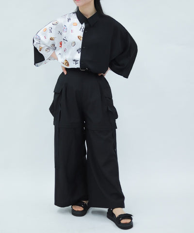 Japanese Mask Print Color Scheme Shirt
