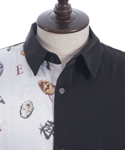 Japanese Mask Print Color Scheme Shirt