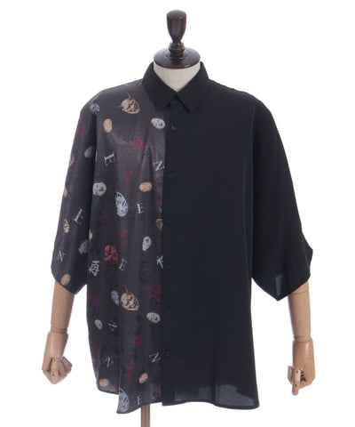 Japanese Mask Print Color Scheme Shirt