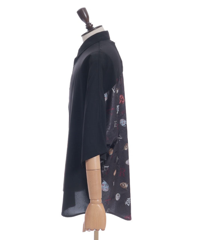 Japanese Mask Print Color Scheme Shirt