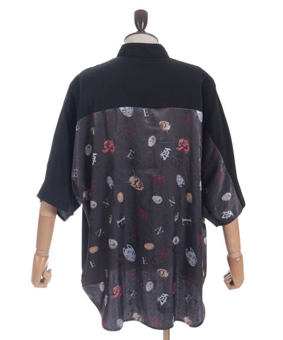 Japanese Mask Print Color Scheme Shirt
