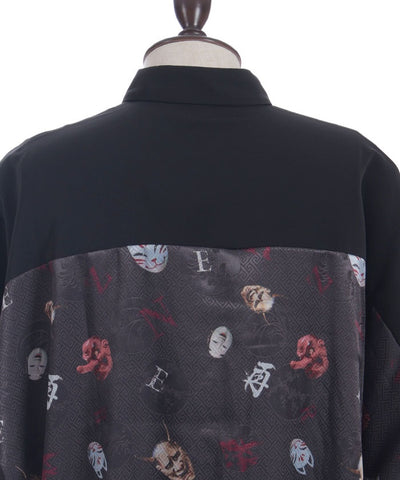 Japanese Mask Print Color Scheme Shirt