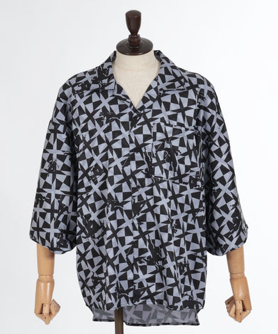 Ninja Pattern Kimono Sleeve Shirt