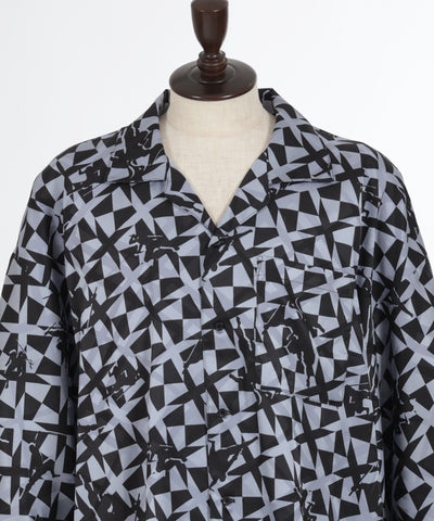 Ninja Pattern Kimono Sleeve Shirt