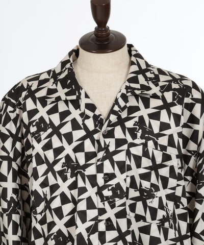 Ninja Pattern Kimono Sleeve Shirt