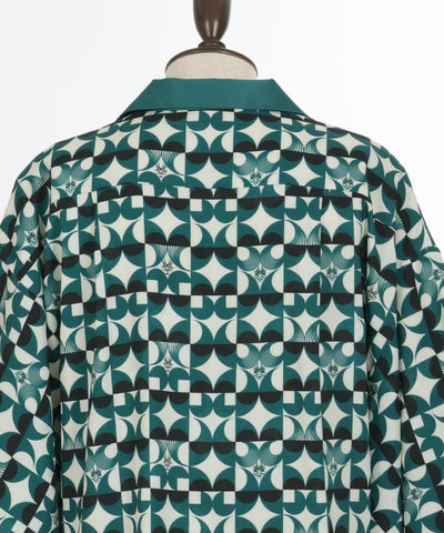 Kabuki Pattern Kimono Sleeve Shirt