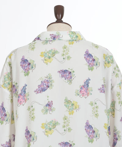 Grape Print Aloha Shirt