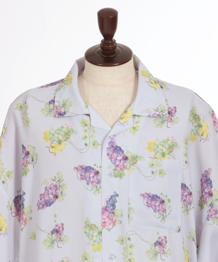 Grape Print Aloha Shirt