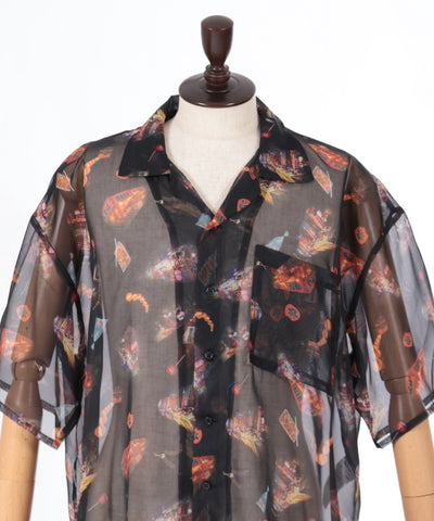 Japanese Festival Stalls Pattern Shirt