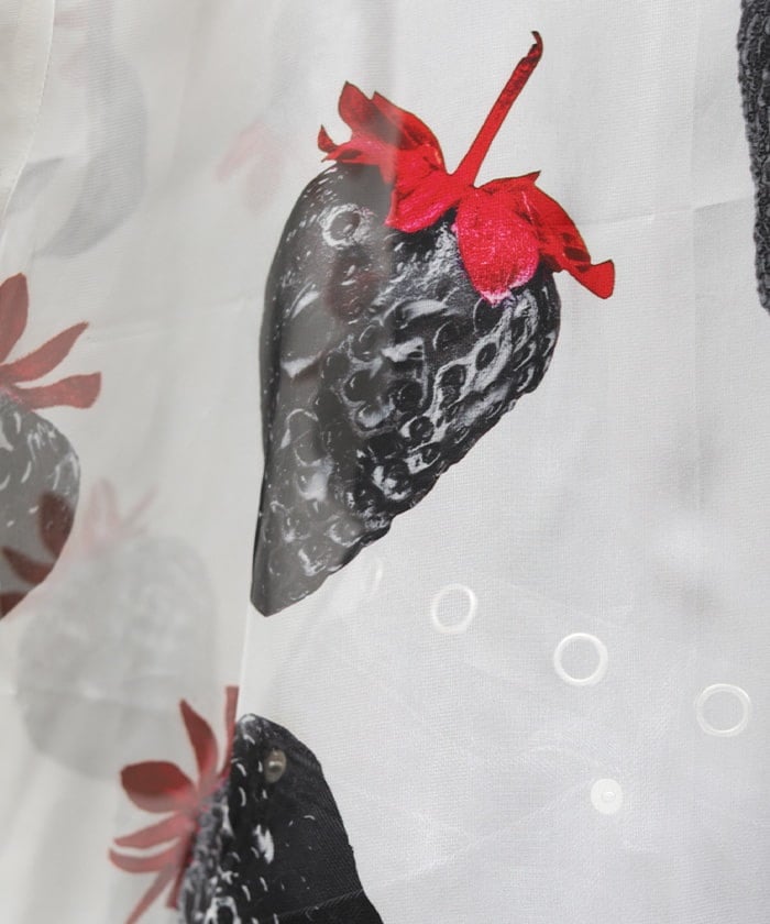Strawberry Print Sheer Shirt