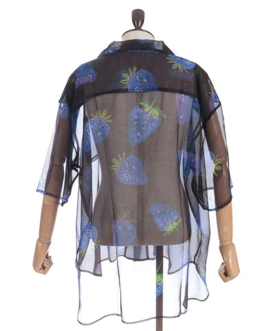 Strawberry Print Sheer Shirt