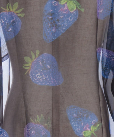 Strawberry Print Sheer Shirt