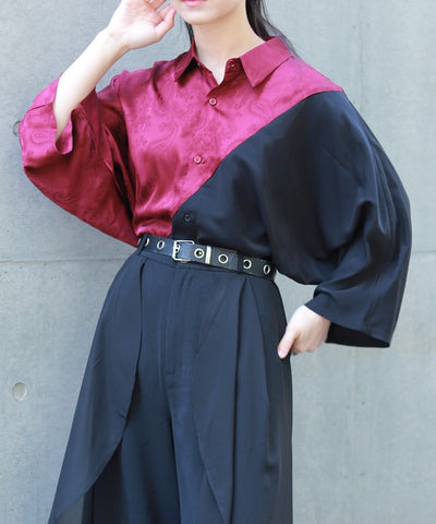 Bias Panel Dolman Shirt
