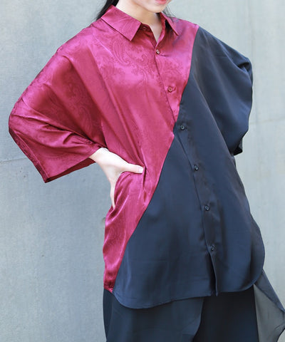 Bias Panel Dolman Shirt