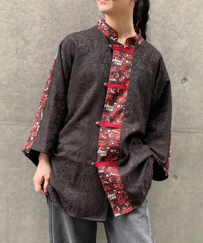 Mahjong Tiles Print Chinese Shirt