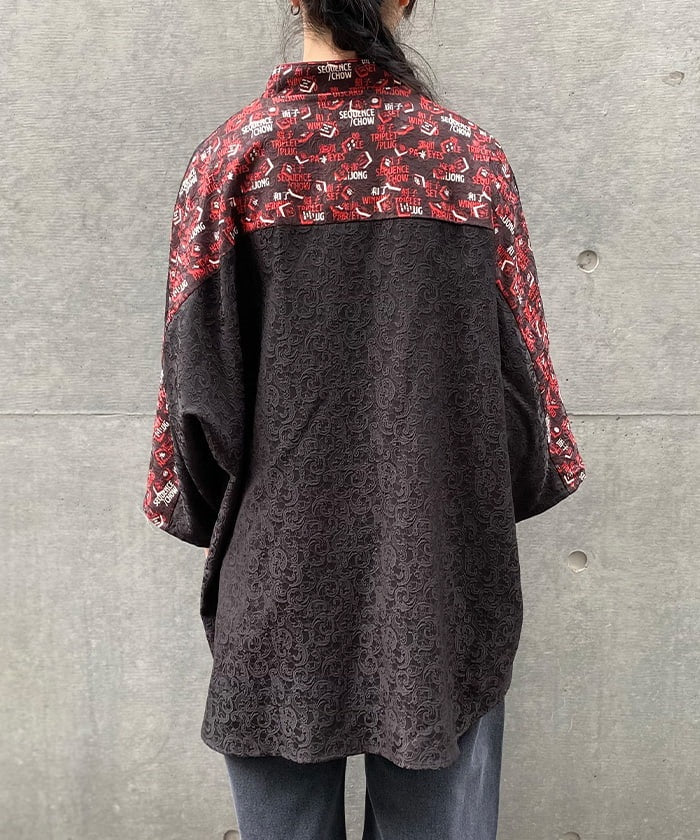 Mahjong Tiles Print Chinese Shirt