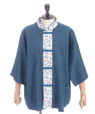 Mahjong Tiles Print Chinese Shirt