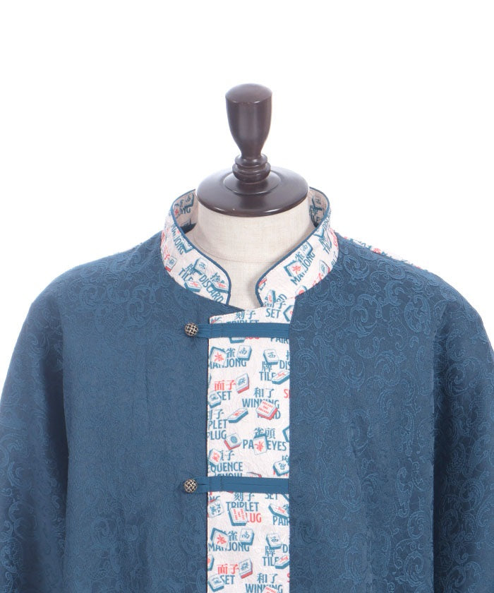 Mahjong Tiles Print Chinese Shirt