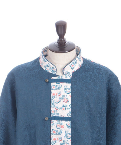 Mahjong Tiles Print Chinese Shirt