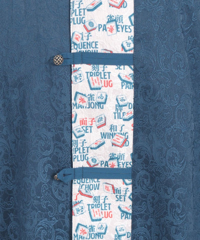 Mahjong Tiles Print Chinese Shirt