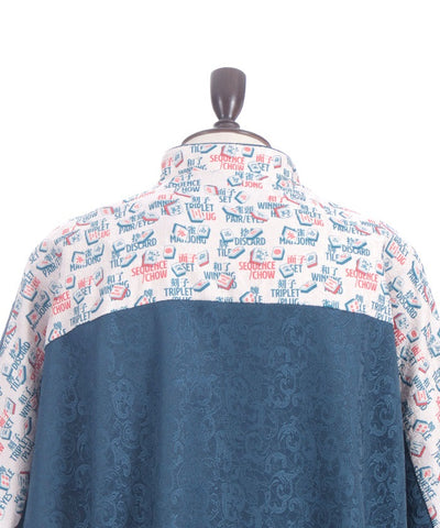 Mahjong Tiles Print Chinese Shirt