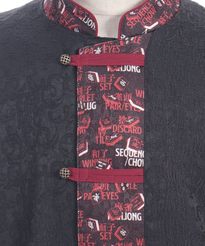 Mahjong Tiles Print Chinese Shirt