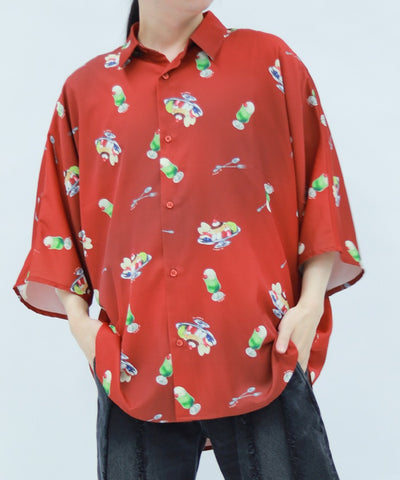 Pudding A La Mode Pattern Short Sleeve Shirt
