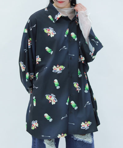 Pudding A La Mode Pattern Short Sleeve Shirt