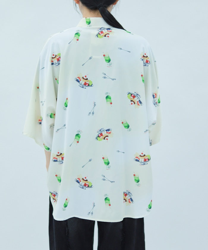 Pudding A La Mode Pattern Short Sleeve Shirt