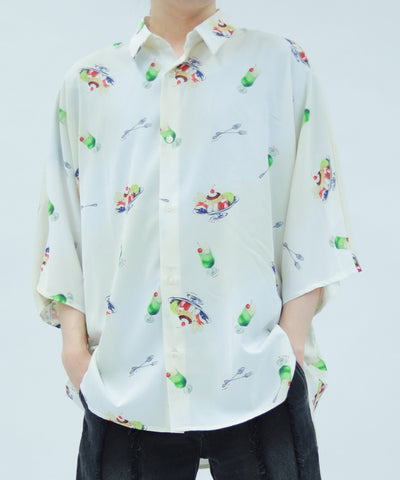 Pudding A La Mode Pattern Short Sleeve Shirt
