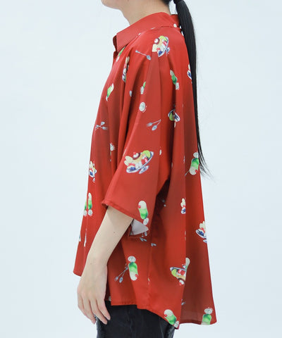 Pudding A La Mode Pattern Short Sleeve Shirt