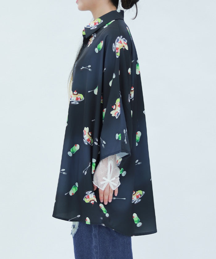 Pudding A La Mode Pattern Short Sleeve Shirt