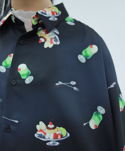 Pudding A La Mode Pattern Short Sleeve Shirt