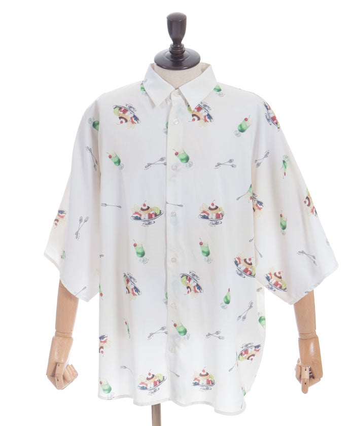 Pudding A La Mode Pattern Short Sleeve Shirt