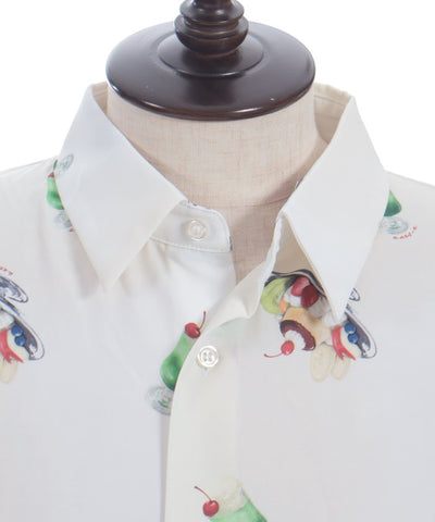 Pudding A La Mode Pattern Short Sleeve Shirt