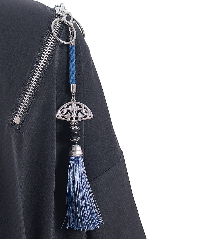 Autumn Leaves & Folding Fan Japanese Sleeve Shirt with Zip