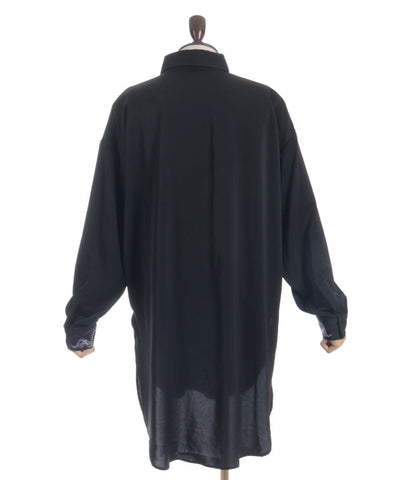 Snake & Lotus Embroidery Long Shirt