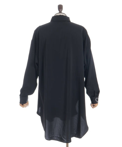 Snake & Lotus Embroidery Long Shirt