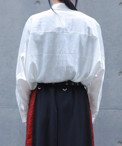 Butterfly Embroidery Jacquard Shirt