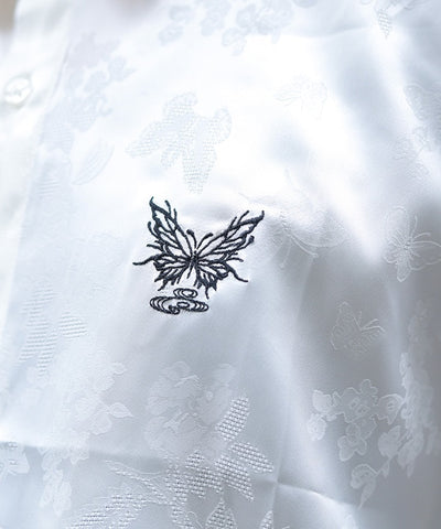 Butterfly Embroidery Jacquard Shirt