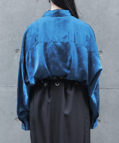 Butterfly Embroidery Jacquard Shirt