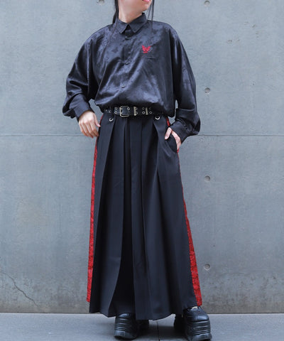 Butterfly Embroidery Jacquard Shirt