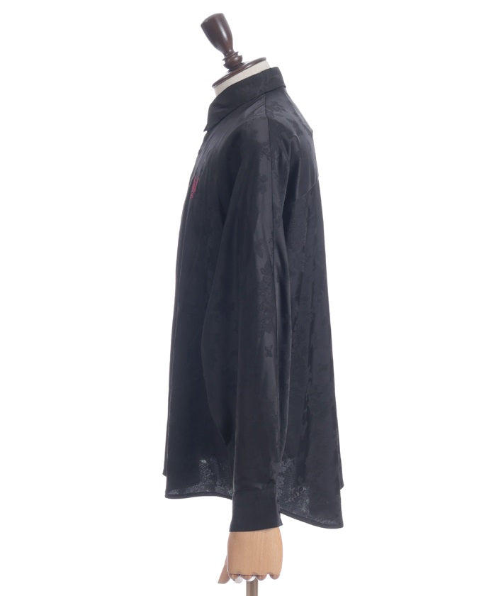 Butterfly Embroidery Jacquard Shirt