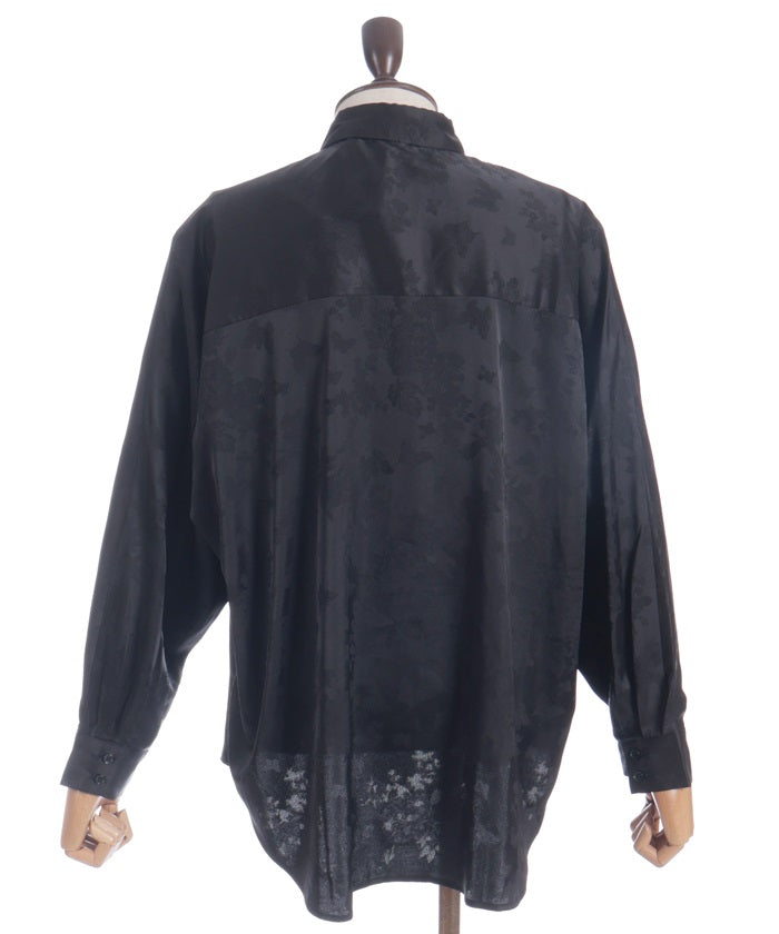 Butterfly Embroidery Jacquard Shirt