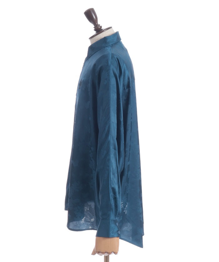 Butterfly Embroidery Jacquard Shirt